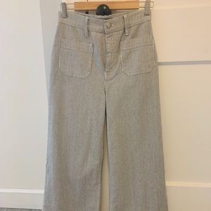 J Crew Point Sur Wide Leg Chambray Pants 25 NWOT